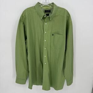 ARIAT PRO SERIES Mens LIME GREEN CHECK LONG SLEEVE BUTTON DOWN SHIRT XXL TTG